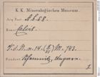 Etiketten zu Calcit (NHMW-MIN-Ab58)